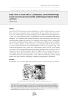 Fatal flaws in South Africa’s constitution, uncovered through socio-economic, environmental and intergenerational rights activism