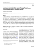 The role of traditional ecological knowledge in managing the collection of non-timber forest products in Limpopo, South Africa : A community-based resource governance approach