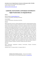 Leadership, communication, and employee commitment in digital transformation : An integrated review