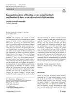 Geospatial analysis of flooding events using sentinel-1 and sentinel-2 data: a tale of two South African cities