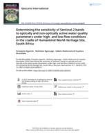 Determining the sensitivity of Sentinel-2 bands to optically and non-optically active water quality parameters under high- and low-flow conditions in the cradle of Humankind World Heritage Site, South Africa