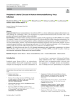 Peripheral arterial disease in human immunodeficiency virus infection