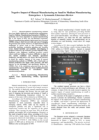 Negative impact of manual manufacturing on small to medium manufacturing enterprises : A systematic literature review