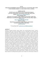 Challenges hindering effective financial accounting education in secondary schools : a case study of Offa, Nigeria