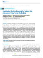 Explainable machine learning for suicide risk assessment using social media data