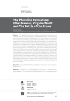  The Philistine revolution : Ethel Mannin, Virginia Woolf and The Battle of the Brows