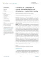 Education as a predictor of mental illness familiarity and attitudes in a muslim community