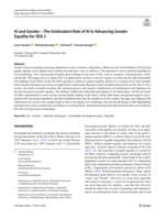 AI and gender-The ambivalent role of AI in advancing gender equality for SDG 5
