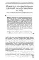 A proposition to Interrogate limitarianism in sustainable tourism for redistribution and justice