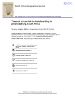 Thermal stress risk to skateboarding in Johannesburg, South Africa
