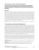 Second home tourism and crisis communication : Communication preferences and risk awareness in Sweden