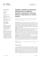 Digitally mediated professional development of Nigerian teachers intending to relocate abroad: implications for school leaders