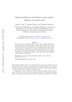 Representability for distributive quasi relation algebras via nested sums