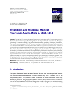 Invalidism and historical medical tourism in South Africa c. 1880-1910