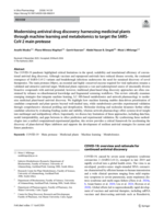 Modernising antiviral drug discovery : harnessing medicinal plants through machine learning and metabolomics to target the SARS-CoV-2 main protease