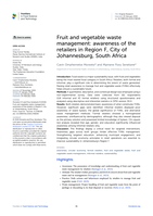 Fruit and vegetable waste management : awareness of the retailers in region f, city of Johannesburg, South Africa