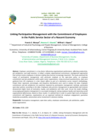 Linking participative management with the commitment of employees in the public service sector of a nascent economy