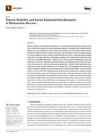 Electric mobility and social sustainability research : A bibliometric review
