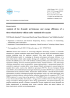 Analysis of the dynamic performance and energy efficiency of a three-wheel electric vehicle under standard drive cycles
