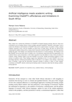 Artificial intelligence meets academic writing : Examining ChatGPT's affordances and limitations in South Africa