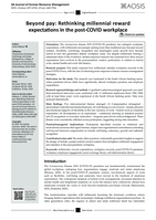 Beyond pay : Rethinking millennial reward expectations in the post-COVID workplace