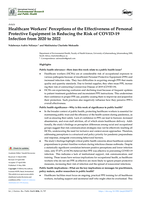 Healthcare workers' perceptions of the effectiveness of personal protective equipment in reducing the risk of COVID-19 infection from 2020 to 2022