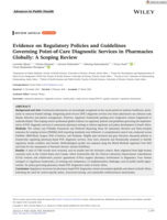 Evidence on regulatory policies and guidelines governing point-of-care diagnostic services in pharmacies globally : A scoping review