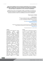 Employee perspectives on human resource management reform under the integrated results based management framework in Zimbabwe state-owned enterprises