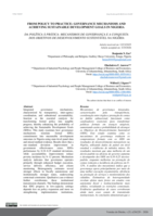 From policy to practice : governance mechanisms and achieving sustainable development goals in Nigeria
