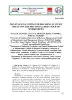 Non-financial employer branding systems' impact on the pro-social behaviour of workforces 