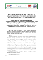 Exploring the impact of workplace learning on organisational outcomes. branding and competitive advantage