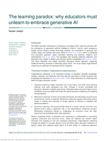 The learning paradox : why educators must unlearn to embrace generative AI