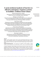 A socio-technical analysis of barriers to effective emergency response systems in facilities : evidence from Ghana