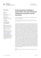 Financing green buildings in South Africa : the role of financial institutions and green finance incentives