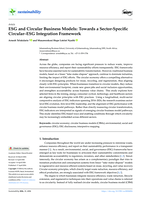ESG and circular business models : Towards a sector-specific circular-ESG integration framework