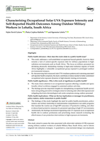  Characterising occupational solar UVA exposure intensity and self-reported health outcomes among outdoor military workers in Lohatla, South Africa
