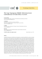 The Cape supergroup (Middle Ordovician-Lower Carboniferous) of South Africa : A review