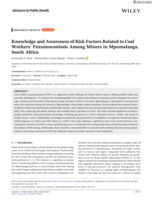 Knowledge and awareness of risk factors related to coal workers' pneumoconiosis among miners in Mpumalanga, South Africa