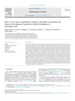 Risk it, if you dare : A quantitative analysis of the effects of perceived risk facets on the adoption of generative artificial intelligence in knowledge work