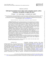 Subtropical grassland root-to-shoot ratios and plant organic carbon estimates: why global averages fall short