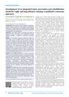 Development of an integrated injury prevention and rehabilitation model for rugby and long-distance running : A qualitative consensus approach
