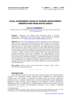 Local government roles in tourism development : perspectives from South Africa