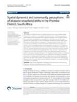 Spatial dynamics and community perceptions of Mopane woodland shifts in the Vhembe district, South Africa
