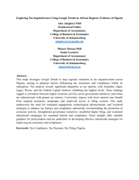 Exploring tax inquisitiveness using Google trends in African regions : evidence of Nigeria