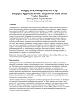 Bridging the knowledge-behaviour gap : pedagogical approaches for SDG integration in South African teacher education