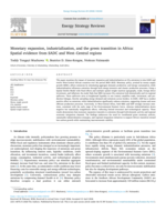 Monetary expansion, industrialization, and the green transition in Africa: Spatial evidence from SADC and West-Central regions