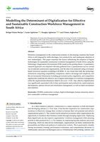 Modelling the determinant of digitalization for effective and sustainable construction workforce management in South Africa