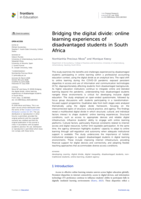 Bridging the digital divide : online learning experiences of disadvantaged students in South Africa