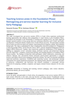 Teaching science anew in the foundation phase : reimagining pre-service teacher learning for inclusive early pedagogy