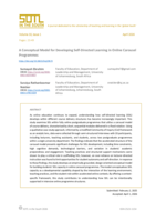 A conceptual model for developing self-directed learning in online carousel programmes